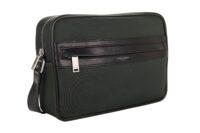 Saint Laurent Small Camp Crossbody bag, Green:Black, Nylon and leather, Silver Hardware11