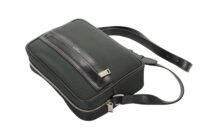 Saint Laurent Small Camp Crossbody bag, Green:Black, Nylon and leather, Silver Hardware6