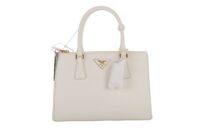 37. Prada Galleria Saffiano Medium White Leather, Gold Hardware1