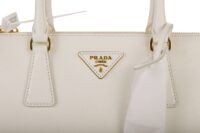 37. Prada Galleria Saffiano Medium White Leather, Gold Hardware7