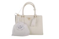 37. Prada Galleria Saffiano Medium White Leather, Gold Hardware8