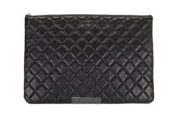 41. Chanel Timeless Classique Leather Clutch, Lambskin black leather, Silver hardware 1