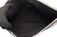 41. Chanel Timeless Classique Leather Clutch, Lambskin black leather, Silver hardware 6