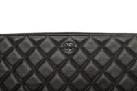 41. Chanel Timeless Classique Leather Clutch, Lambskin black leather, Silver hardware 7