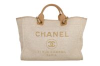 42. Chanel Deauville Medium Beige, Gold Hardware1
