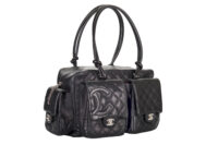 46. Chanel Cambon Shoulder Bag, Leather, Silver hardware1