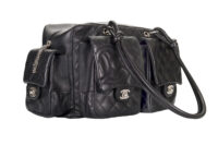 46. Chanel Cambon Shoulder Bag, Leather, Silver hardware4