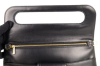 51. Dior Double Calf Leather Medium handbag, Black, GHW7