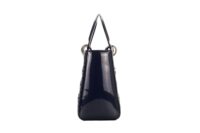 55. Dior Lady Dior, Medium, Navy Patent, Silver Hardware3