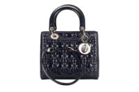 55. Dior Lady Dior, Medium, Navy Patent, Silver Hardware9