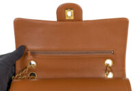 56. Chanel Vintage Classic Flap, Medium, Light Brown, Lambskin, Gold Hardware 11