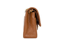 56. Chanel Vintage Classic Flap, Medium, Light Brown, Lambskin, Gold Hardware 2