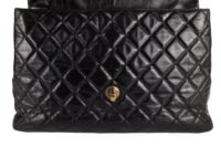 61. Chanel Vintage Coco Handle, Black Calfskin, Gold Hardware 12