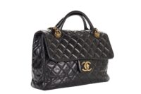 61. Chanel Vintage Coco Handle, Black Calfskin, Gold Hardware 2