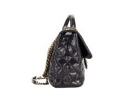 61. Chanel Vintage Coco Handle, Black Calfskin, Gold Hardware 3
