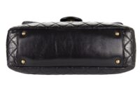 61. Chanel Vintage Coco Handle, Black Calfskin, Gold Hardware 6