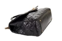 61. Chanel Vintage Coco Handle, Black Calfskin, Gold Hardware 7