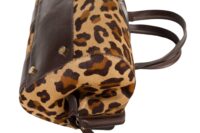 65. Celine Vintage Large Ella Leopard Pony Hair Handbag, Brown, Gold hardware10