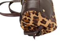 65. Celine Vintage Large Ella Leopard Pony Hair Handbag, Brown, Gold hardware11