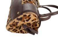 65. Celine Vintage Large Ella Leopard Pony Hair Handbag, Brown, Gold hardware12