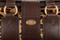 65. Celine Vintage Large Ella Leopard Pony Hair Handbag, Brown, Gold hardware13