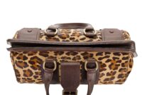65. Celine Vintage Large Ella Leopard Pony Hair Handbag, Brown, Gold hardware14