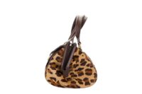 65. Celine Vintage Large Ella Leopard Pony Hair Handbag, Brown, Gold hardware3