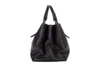 66. Bottega Veneta Roma Leather, Black, Dark tones silver hardware5