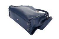 67. Fendi Peekaboo leather handbag, Navy, Silver hardware7