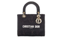 76. Dior D-Lite Toile de Jouy Soleil Macramé Embroidery Medium, Black Canvas, Gold Hardware 2