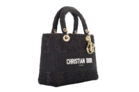 76. Dior D-Lite Toile de Jouy Soleil Macramé Embroidery Medium, Black Canvas, Gold Hardware 3