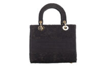76. Dior D-Lite Toile de Jouy Soleil Macramé Embroidery Medium, Black Canvas, Gold Hardware 5