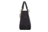 76. Dior D-Lite Toile de Jouy Soleil Macramé Embroidery Medium, Black Canvas, Gold Hardware 6