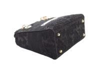 76. Dior D-Lite Toile de Jouy Soleil Macramé Embroidery Medium, Black Canvas, Gold Hardware 8