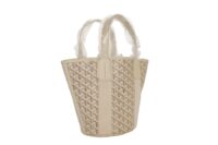 77. Goyard Belharra, Sand, Coated Canvas, Silver Hardware2