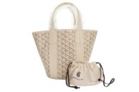 77. Goyard Belharra, Sand, Coated Canvas, Silver Hardware7