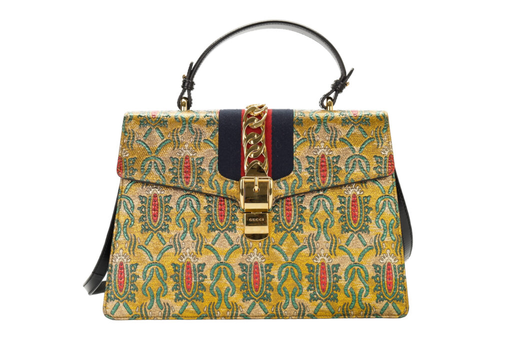 新品☆超レアGUCCI壁掛け 81.-Gucci-Sylvie-Tweed-Gold-