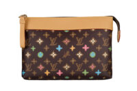 Louis Vuitton x Tyler the Creator Pochette Voyage Souple, Chocolate Craggy Monogram, Gold Hardware
