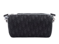 0004. Dior Oblique Jacquard Roller Bag Black Silver Hardware