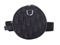 0004. Dior Oblique Jacquard Roller Bag Black Silver Hardware