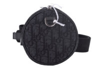 0004. Dior Oblique Jacquard Roller Bag Black Silver Hardware
