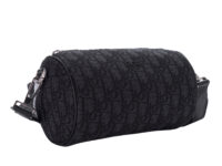 0004. Dior Oblique Jacquard Roller Bag Black Silver Hardware