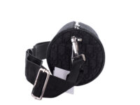 0004. Dior Oblique Jacquard Roller Bag Black Silver Hardware