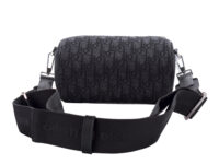 0004. Dior Oblique Jacquard Roller Bag Black Silver Hardware