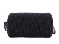 0004. Dior Oblique Jacquard Roller Bag Black Silver Hardware