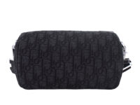 0004. Dior Oblique Jacquard Roller Bag Black Silver Hardware