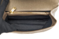 0005. YSL Linen Quilted Collage Beige Gold Hardware