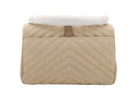 0005. YSL Linen Quilted Collage Beige Gold Hardware