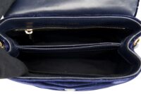 0006. YSL Velvet Toy Loulou Navy Gold Hardware