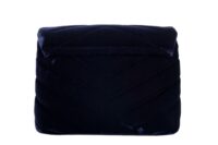 0006. YSL Velvet Toy Loulou Navy Gold Hardware